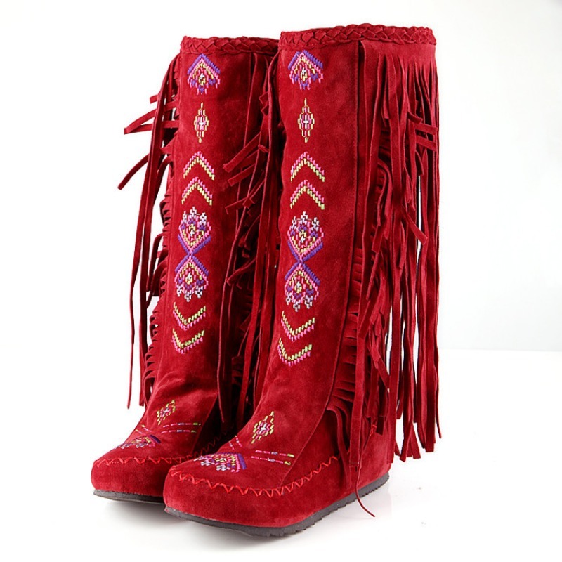 Botki z frędzlami, ręcznie rob – Ethnic Fashion Women recenzja i cena